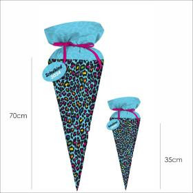 Schultüte - NEON LEOPARD M.3 - groß