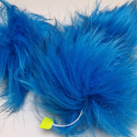 Kunstfell Pompon 12 cm - BLAU