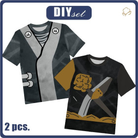 2-PACK - KINDER T-SHIRT - SCHWARZ NINJA  - Nähset