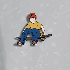 LONGSLEEVE - NOEL (SKATER) / grau - Single Jersey