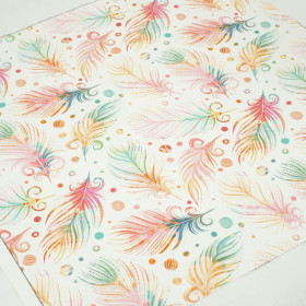 KISSENPANEL - Regenbogen federn - HOME DECOR PREMIUM 