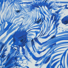 ZEBRA (classic blue) / weiß - Wasserabweisende Webware