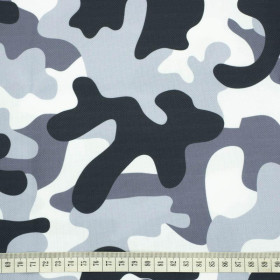 CAMOUFLAGE GRAU - Wasserabweisende Webware