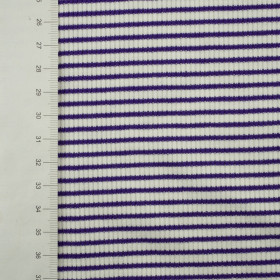 STREIFEN / vanille - violett - Strickware gestreift