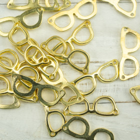 Metallanhänger Brille - gold