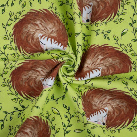 50cm SCHLAFENDE IGEL (SCHLAFENDE TIERE) / grün - Bio-sommersweat