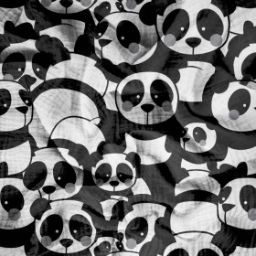 PANDAS / grau - Baumwoll Musselin