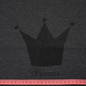 PRINCESS (schwarz) "S" / graphit - Paneel Single Jersey TE210