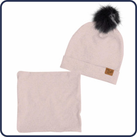 GEDECKTES ROSA - Mütze und Loop kreatives Nähset