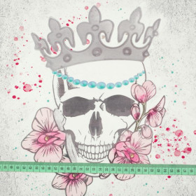 SKULL QUEEN / beton - panoramisches Paneel Sommersweat 