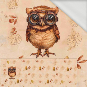 OWL STEAMPUNK FOREST M. 1 - panoramisches Paneel  Sommersweat (60cm x 155cm)