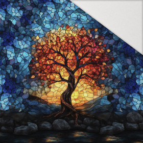 STAINED GLASS WZ.6 - panel (75cm x 80cm)  Hydrophober angerauter Wintersweat