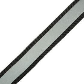 Gurtband mit Reflexstreifen 20 mm schwarz