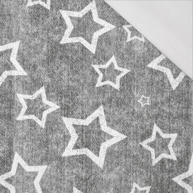 WEIß STERNE (KONTUR) / vintage look jeans grau - bio single jerset mit Elastan  Sommersweat