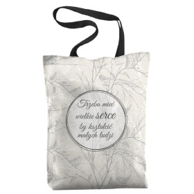 SHOPPER TASCHE - Trzeba mieć wielkie serce, by kształcić małych ludzi - Wasserabweisende Webware - Nähset