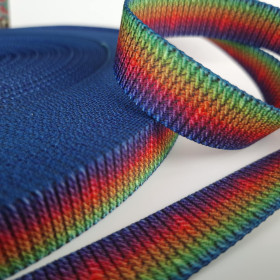 Bedrucktes Gurtband 25 mm - Rainbow