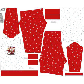 KINDERPYJAMAS "MIKI" - WINTER ANIMALS M. 18 - Nähset