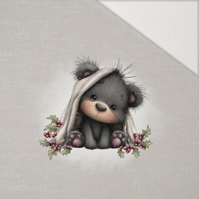 WINTER ANIMALS wz.8 - Paneel (60cm x 50cm) Hydrophober angerauter Wintersweat