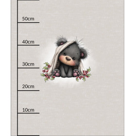 WINTER ANIMALS wz.8 - Paneel (60cm x 50cm) Hydrophober angerauter Wintersweat