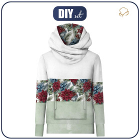 HYDROPHOBER HOODIE UNISEX - WINTER FLOWERS M. 14 - Nähset