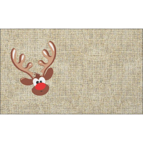 RENTIER / braun - jute - Baumwoll Webware Panel ( 45 x 75 cm )