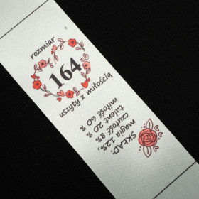 Mädchen Textillabel - Größe 164 - 4 Stck Set