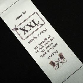 Europäisches  Textillabel - Größe XXL - 4 Stck Set