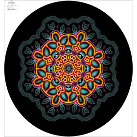 COLORFUL MANDALA - groß Tellerrock-Panel 