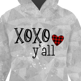 KINDER HOODIE (ALEX) - XO XO Y’ALL (BE MY VALENTINE) / EIS - Nähset