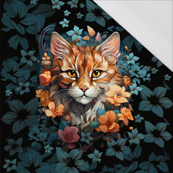 ANIMALS MANDALA wz.12 (cat) - panel (75cm x 80cm) Wasserabweisende Webware