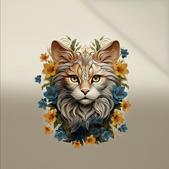 ANIMALS MANDALA wz.9 - Panel (60cm x 50cm)  Polster- Velours