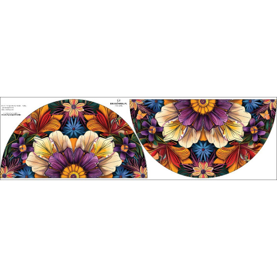COLORFUL FLOWERS M.4 - Tellerrock-Panel 