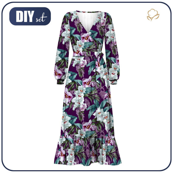 WICKELKLEID MIT RÜSCHEN (ABELLA) - EXOTIC ORCHIDS M. 4 - Nähset 
