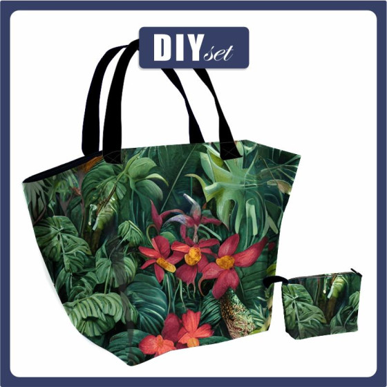 XL Tasche mit Utensilientasche 2 in 1 - WILD JUNGLE M. 1 - Nähset