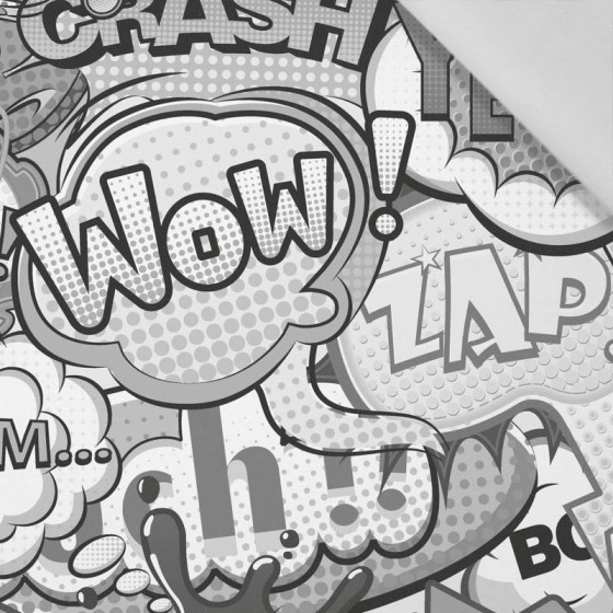 100cm COMICS (schwarz-weiß) - Baumwoll Webware