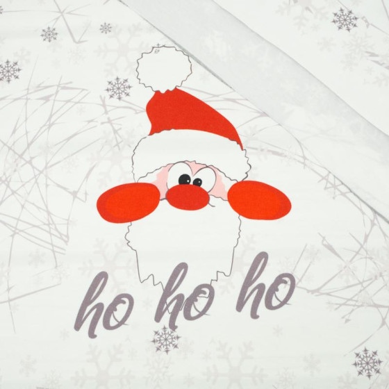 HO HO HO / weiß M (50cm x 60cm) - Paneel Single Jersey TE210