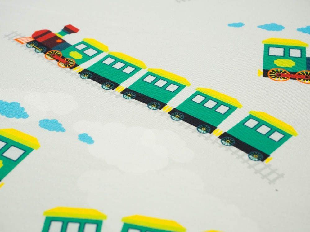 LOCOMOTIVES / green - single jersey with elastane TE210