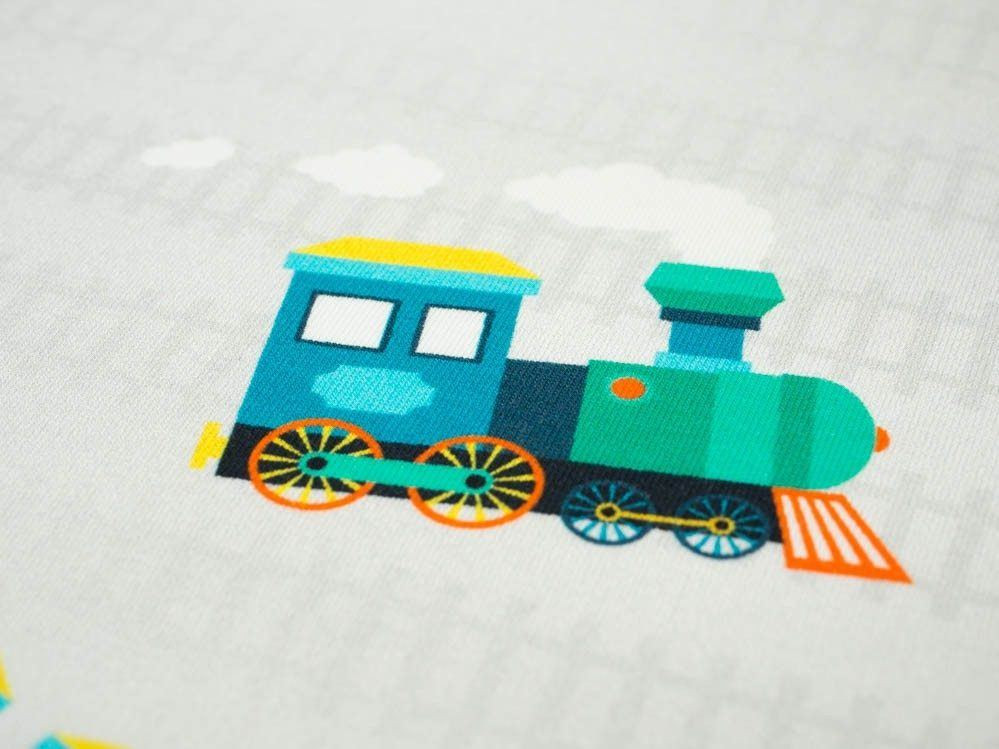 LOCOMOTIVES / blue - single jersey with elastane TE210