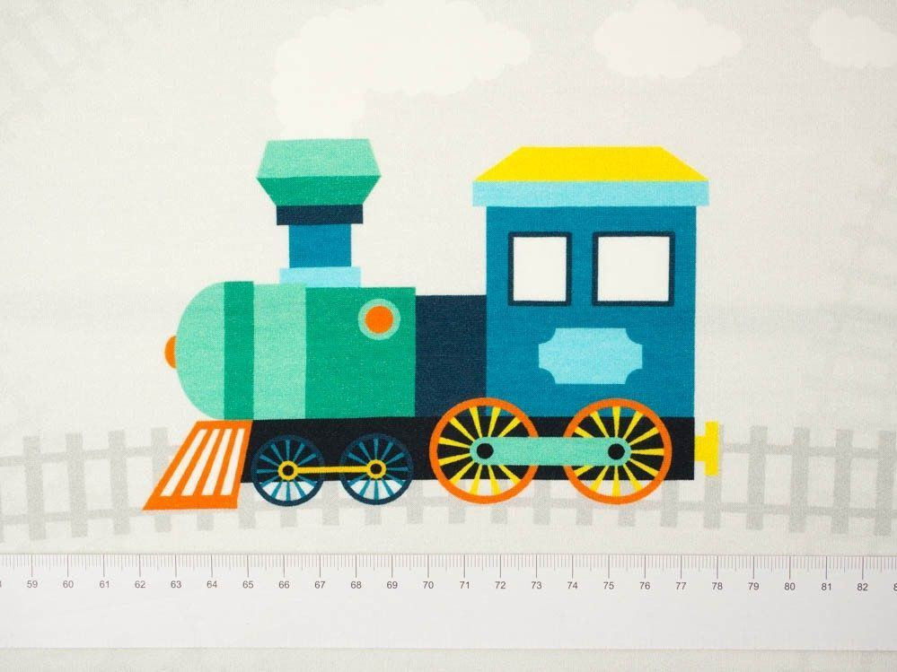 LOCOMOTIVE / blue - panel single jersey TE210
