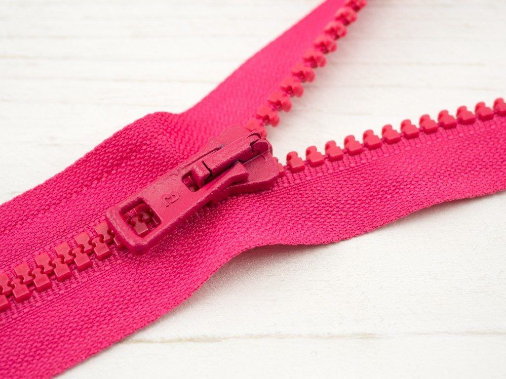 Plastic Zipper 5mm open-end 50cm - fuchsia B-25