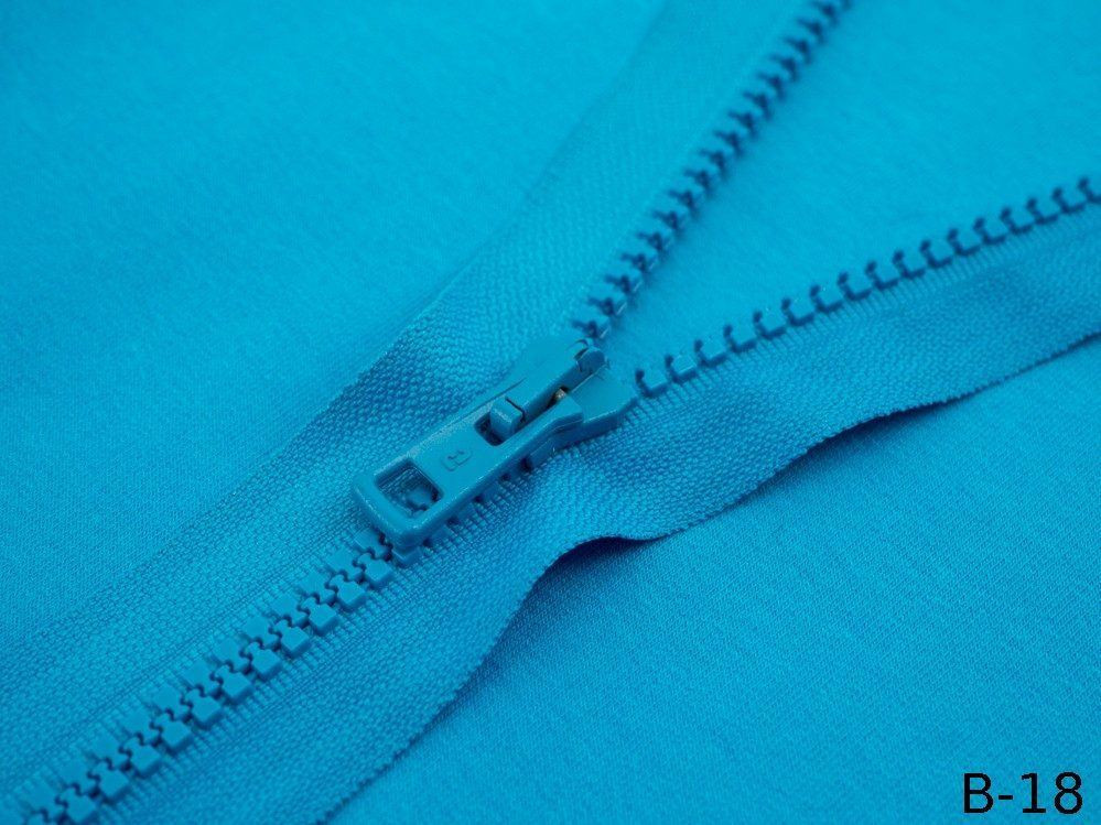 Plastic Zipper 5mm open-end 50cm - turquoise   B-18