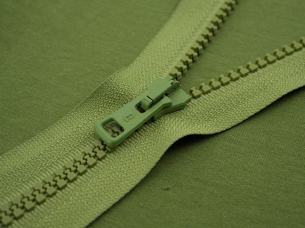 Plastic Zipper 5mm open-end 70cm - olive B-04