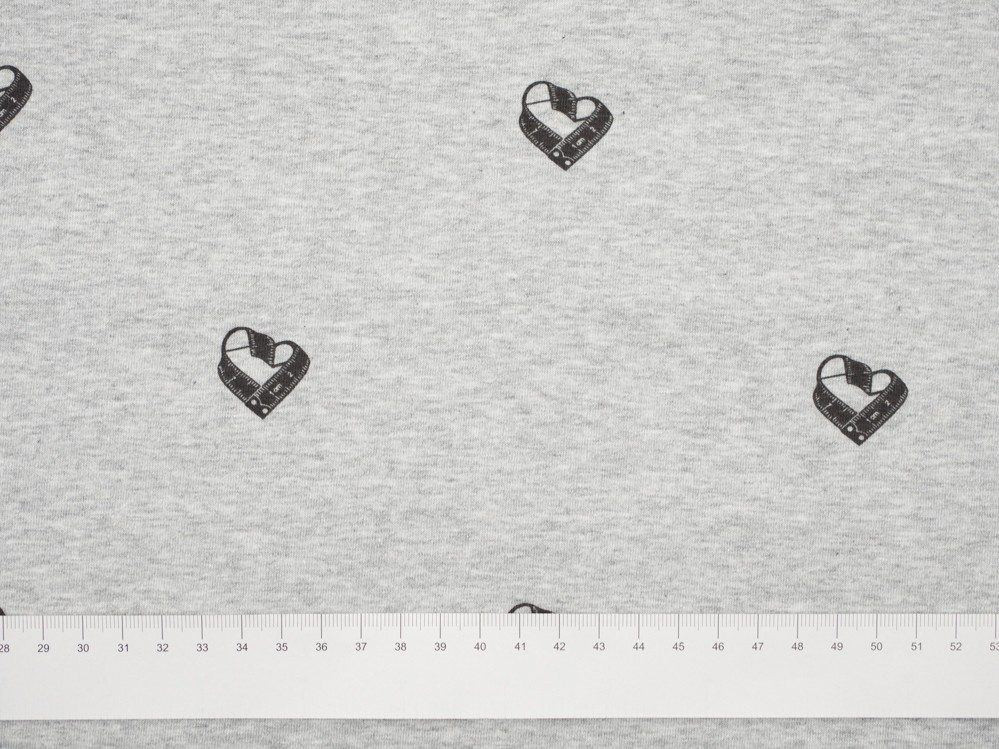 CENTIMETERS (graphite) / M-01 melange light grey - single jersey TE210