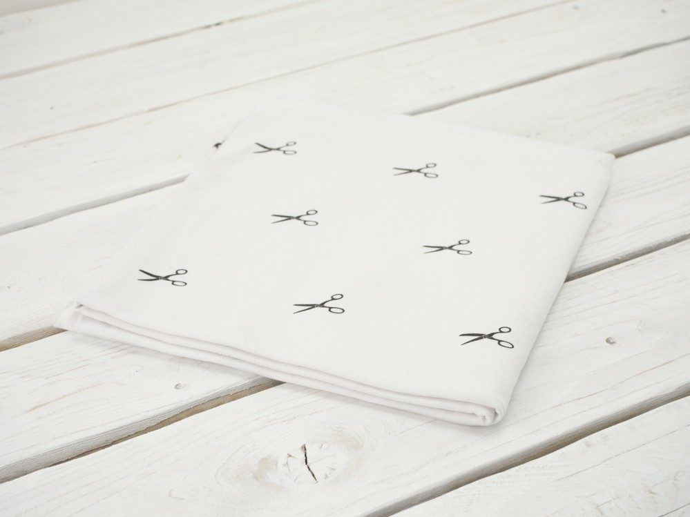 50cm SCISSORS (MINIMAL) / B-00 white - single jersey TE210