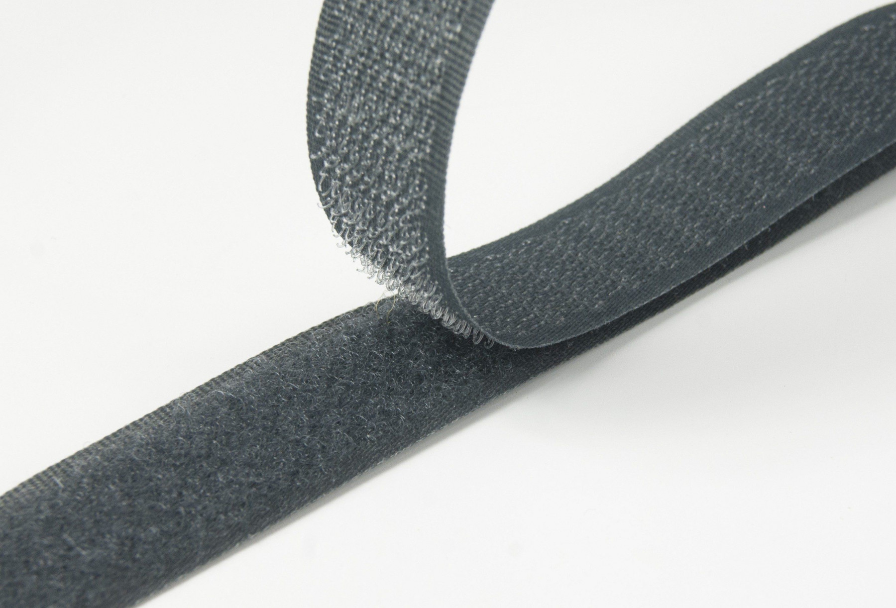 Nylon Velcro Hoop Tape 20 mm complet - DARK GREY