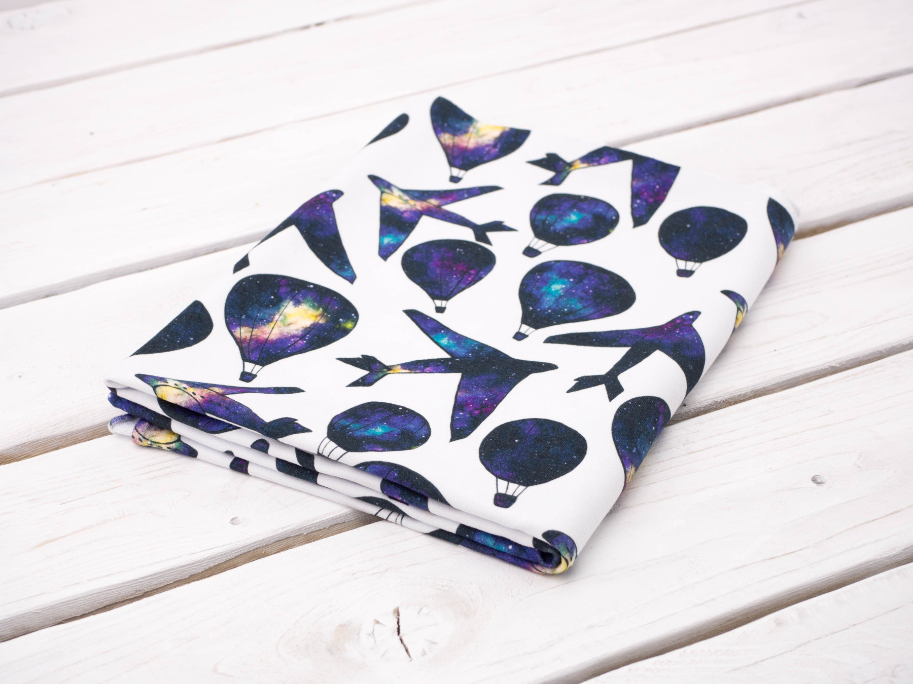 GALACTIC FLIGHTS - single jersey with elastane TE210