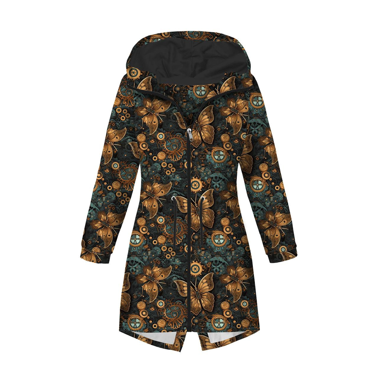 WOMEN'S PARKA (ANNA) - BUTTERFLY FLOWERS WZ.12 - softshell