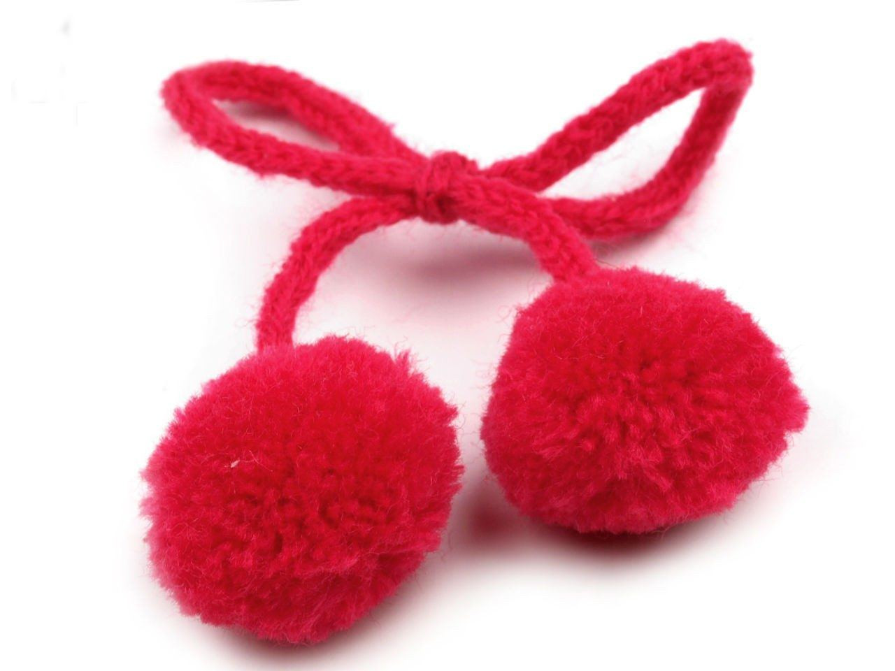 Pompons on a string Fuchsia