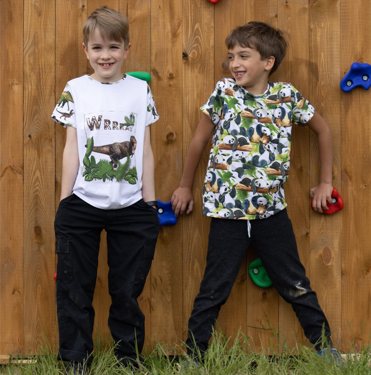 2-PACK - KID’S T-SHIRT - PEACOCK AND KINGFISHER - sewing set