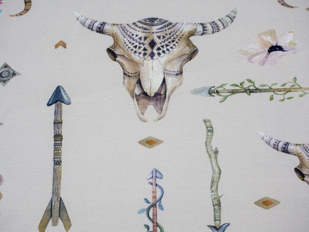 INDIAN / skulls - Viscose jersey WE210